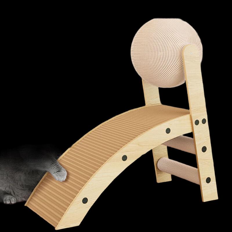 Durable Cat Scratcher Toy with Sisal Ball