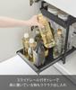 Yamazaki Jitsugyo Under Sink Slide Rack 2 Tiers Black X X Tower Storage Rack Under Sink Storage Drawer 1461 W30.4 D42.4 ~ 68.5 H45.3cm