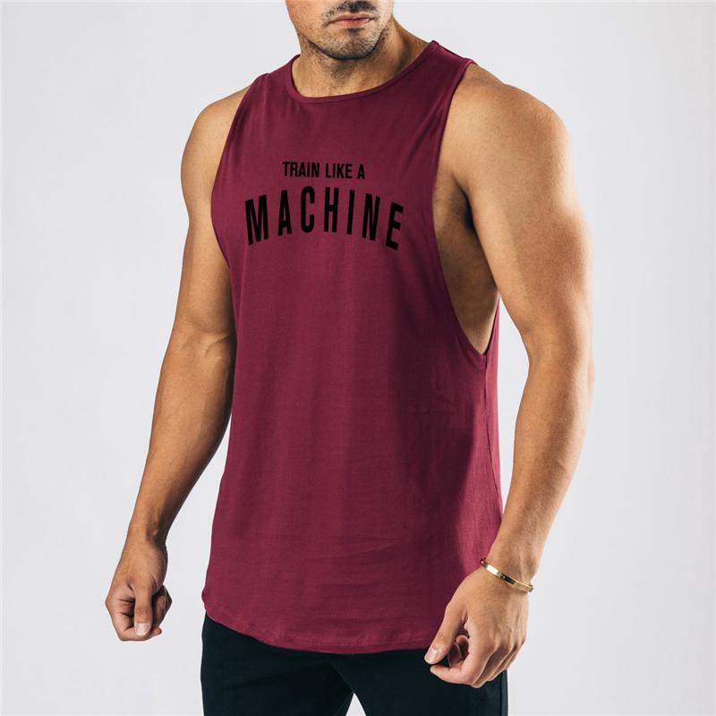 Muscleguys Mens Bodybuilding Casual Tank Tops Summer Cotton Breathable Sleeveless Loose T-Shirts Gym Fitness Sport Workout Muscle Singlets M бежевый