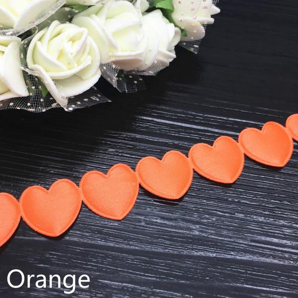 1.6cm Colorful Solid Color Heart-shaped Webbing Clothing Accessories Ribbon Cake Gift Box Packaging Ribbon Embossed Belt