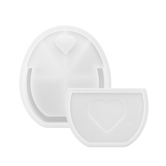 2Pcs Easter Bunny Mold DIY Rabbit Basket Silicone Casting Mold Easy Demolding Soap Mold 3D Easter Decoration