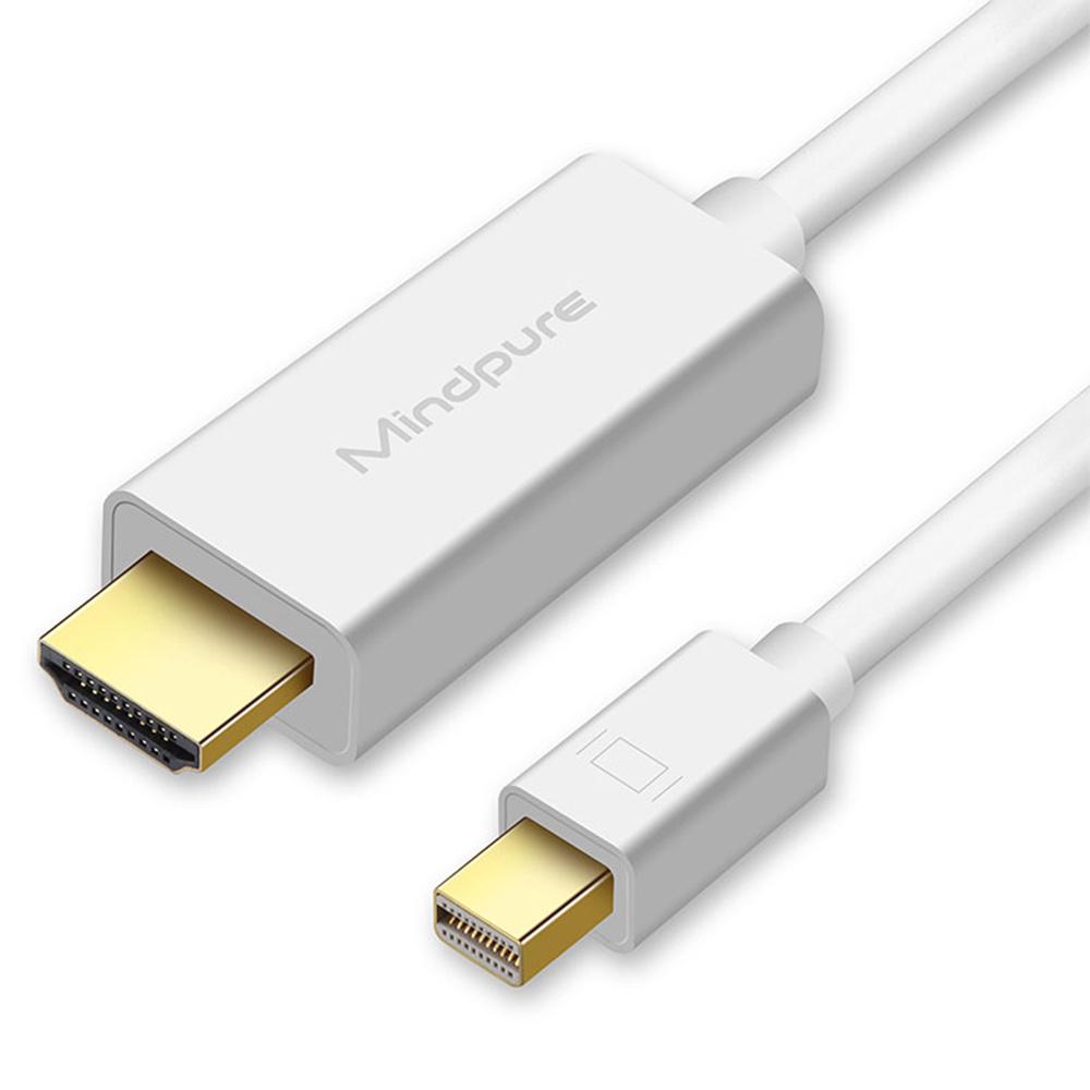 

MINDPURE AD008 1.5m Mini Displayport to HDMI 1080P Mini DP Male to HDMI Male HD Monitor Cable As Shown A