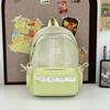 Schoolbag High-value Plaid Burden-reducing Backpack for Boys and Girls, Lightweight and Large-capacity Waterproof Backpack, Small Fresh and Versatile 