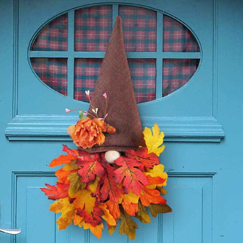 Leaf Thanksgiving Maple Fairy Hat Door Hanging Front Porch Wall Decoration Stove