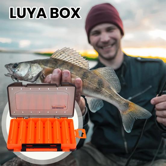 Scatola per Esche da Pesca Trasparente Impermeabile, Doppia