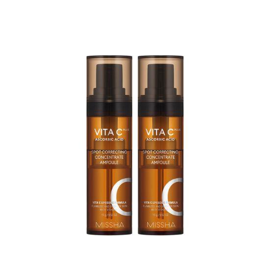 MISSHA Vita C Plus Spot Correcting Intensive Ampoule Brightening & Firming Vitamin C Serum 15g x2