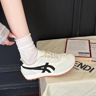 Retro mode damesschoenen Forrest Gump schoenen 2025 zomer en herfst nieuwe veelzijdige casual kleine witte schoenen ademende sportieve morele trainingsschoenen