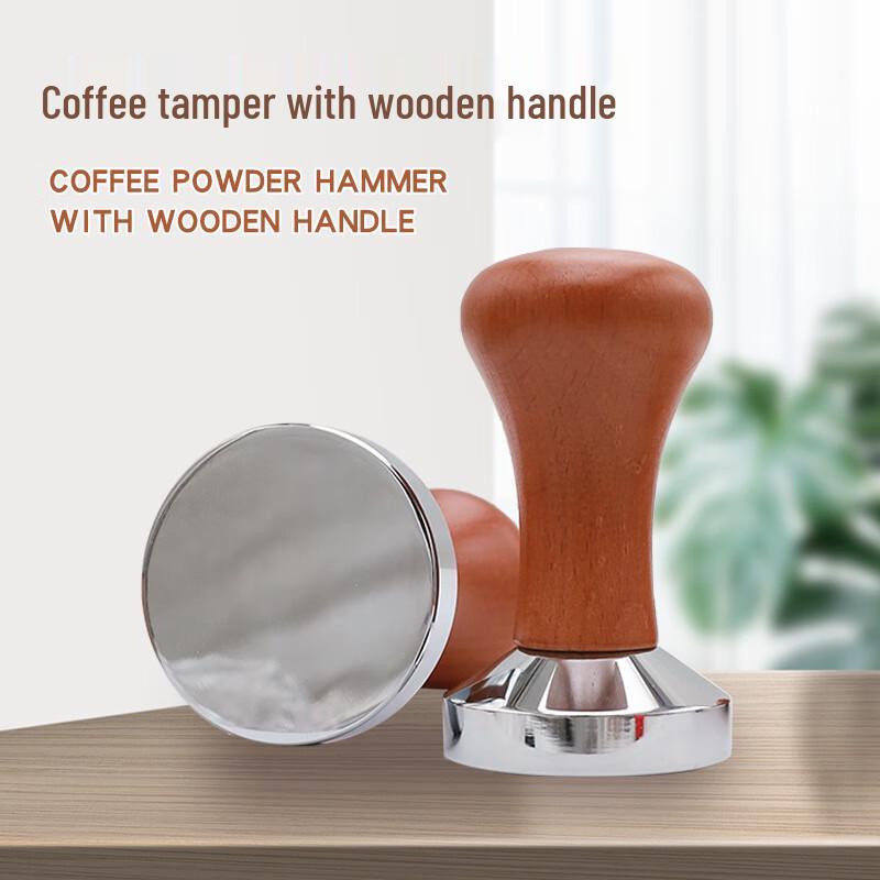 

Coffee Tamper & Distributor with Wooden Handle