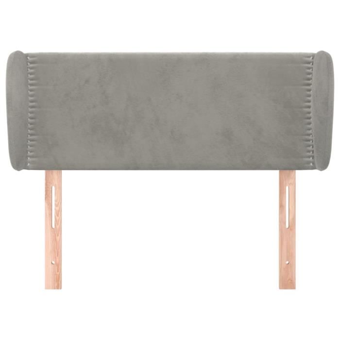VidaXL Headboard with Ears Light Grey 93x23x78-88 Cm Velvet3117040