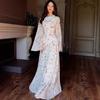 Autumn New Women's Clothing Gentle Wind Small Fresh Floral Lotus Leaf Edge Dress