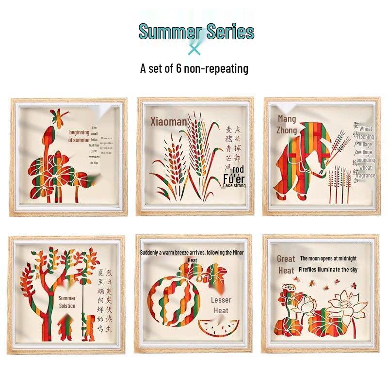 Bamboo Weaving DIY Kit: New Year Intangible Cultural Heritage Painting & Handmade Photo Frame for Parent-Child Activity