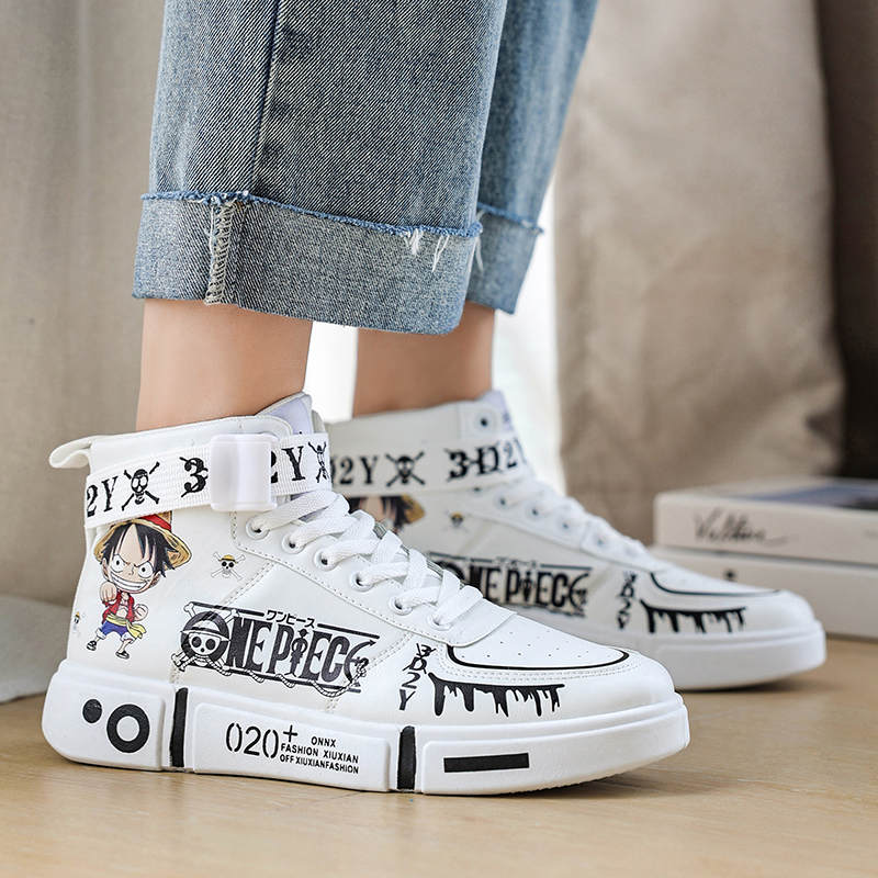 Parent Child Shoes One Piece Men Shoes Running Anime High Top Sneakers for Men Casual Shoes Walking Casual Shoes