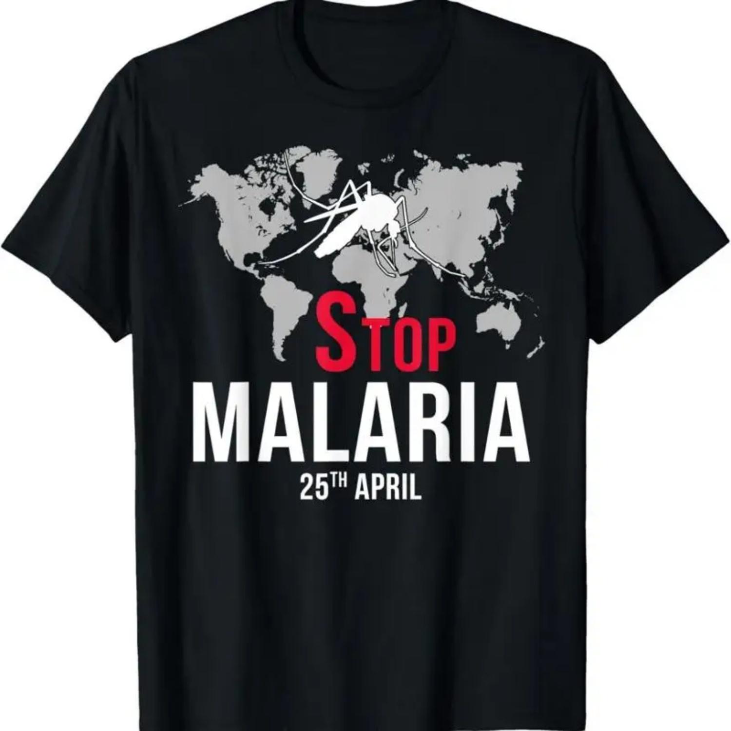 

World Malaria Day 2025 Stop Anti Mosquitos T Shirt S чёрный
