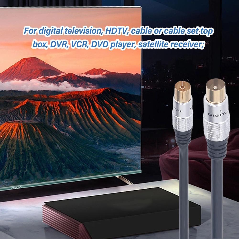 Gold Plating Joints Coaxial Cable Male To Female TV Signal Wire TV Wire RG59U Cable  Digital TV