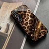 Dark Leopard Print Pattern PhoneCase Glass PhoneCase for Samsung Galaxy S26 S25 S24 S23 S22 FE Ultra Plus Scratch Proof Smooth