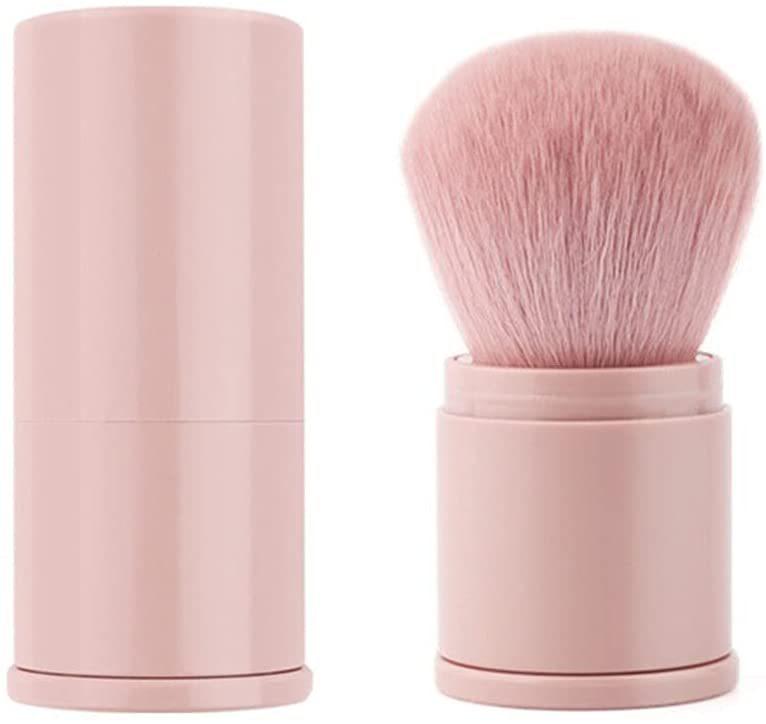 Dustproof Retractable Multi-Functional Makeup Brush: Large Powder, Blush, Setting, and Excess Powder Brush.