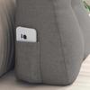 Back Cushion Taupe 45 X 24 X 50 Cm Fabric