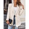 2025 Herbst und Winter Neuer Jacquard-Anzug Einzelknopf Slim Temperament Pendler Arbeitsplatzjacke für Damen