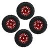 4pcs RC Tire and Wheels Set Aluminum Alloy Rims Hub Rubber Tires for Axial SCX24 1 24 RC Car