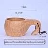 Walnut Finland Wooden Milk Cup - Creative, Portable Outdoor Design