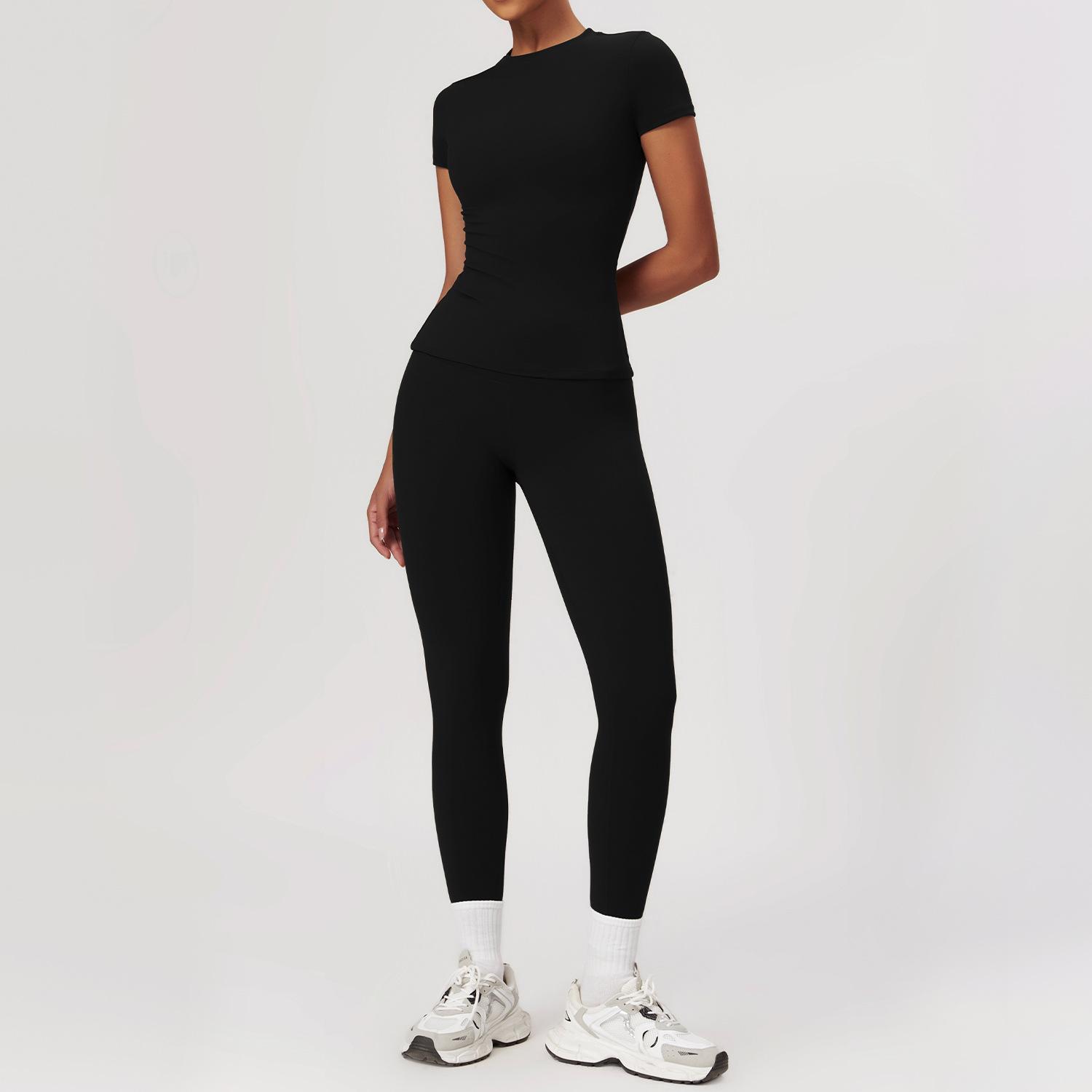 JYL Brushed Yoga Set Slim Backless Casual Fitness Outfit L охра