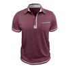 Men's Short Sleeve Polo Shirt Solid Color Casual Tops Breathable Business T-Shirt for Summer