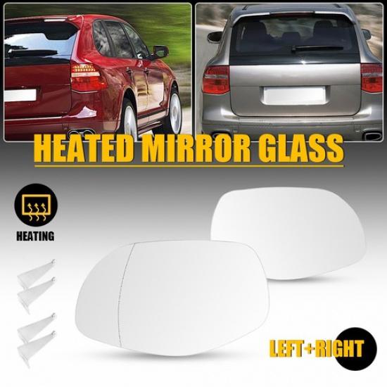 Heated Side Mirror Glass Left Right For Porsche Cayenne 2008-2010 95573103804