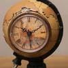 European-American Style Sphere Desk Ornament - Practical Home and Office Decoration with Clock and Globe Design for Living Room