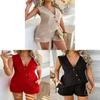 Fashion Summer Womens Casual Sets With Polyester Blend Button Plaid Blouse And Shorts For Street Style