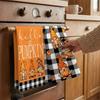 1Pcs Soft Absorbent Fall Gnome Dish Towels Maple Leaf Autumn Harvest Kitchen Hand Towels Thickened Microfiber