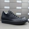 Herren Dark Vollnarbenleder Low-Top Skate-Schuhe - Unisex Klassisch & Trendig