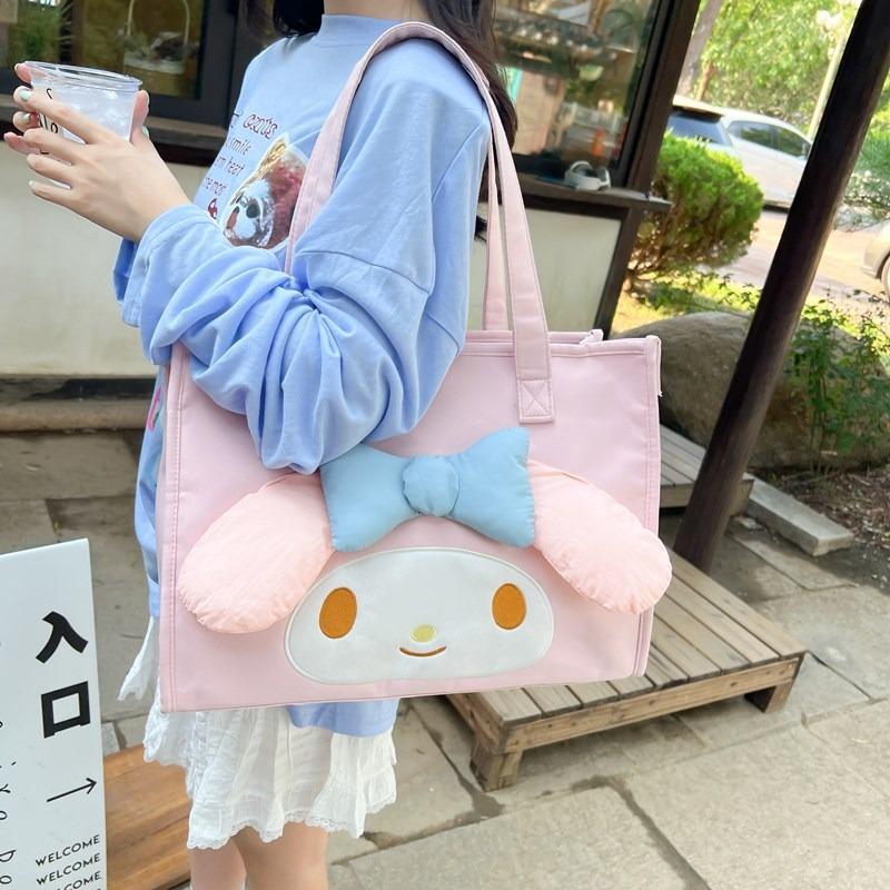New cute cloth bag cartoon three-dimensional cartoon rabbit tote bag women commute to work large-capacity shoulder bag