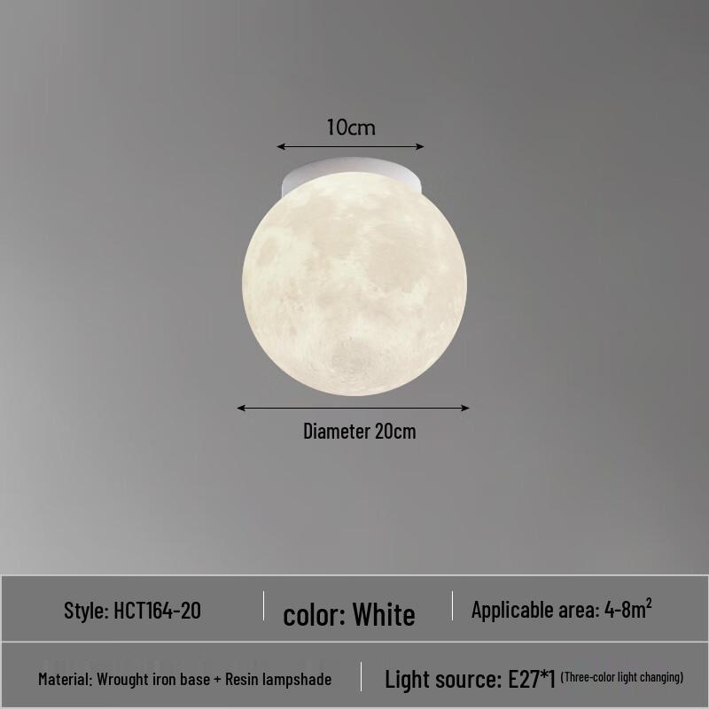 Modern Minimalist Moon LED Ceiling Lamp