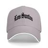 Los Santos Black Baseball Cap Classic Street Style Embroidered Logo Adjustable Snapback Hat for Urban Fashion Enthusiasts