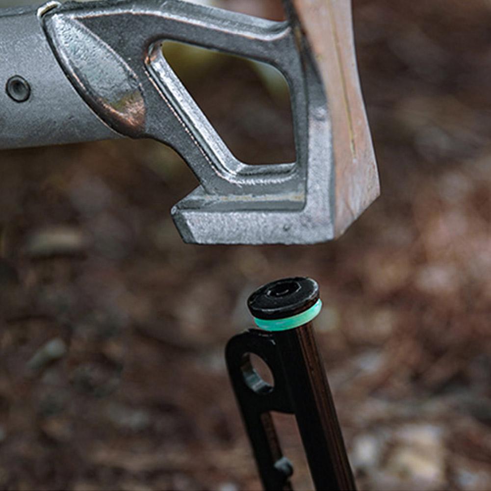 50/100Pcs Fluorescent Circle Canopy Tent Nail Luminous Ring O-shaped Reflective Light Warning Outdoor Camping Hiking Accessories