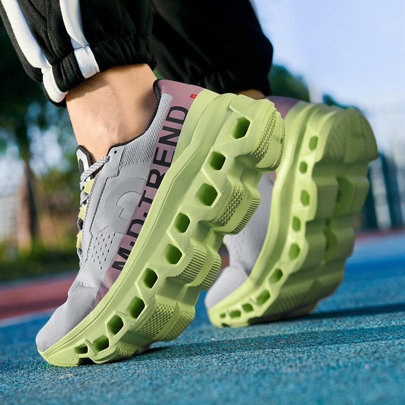 2 Spring New Low-top Sports Men's Shoes Fashion Cushioning Running Shoes Outdoor Versatile, Lightweight and Breathable Men's Trendy Shoes