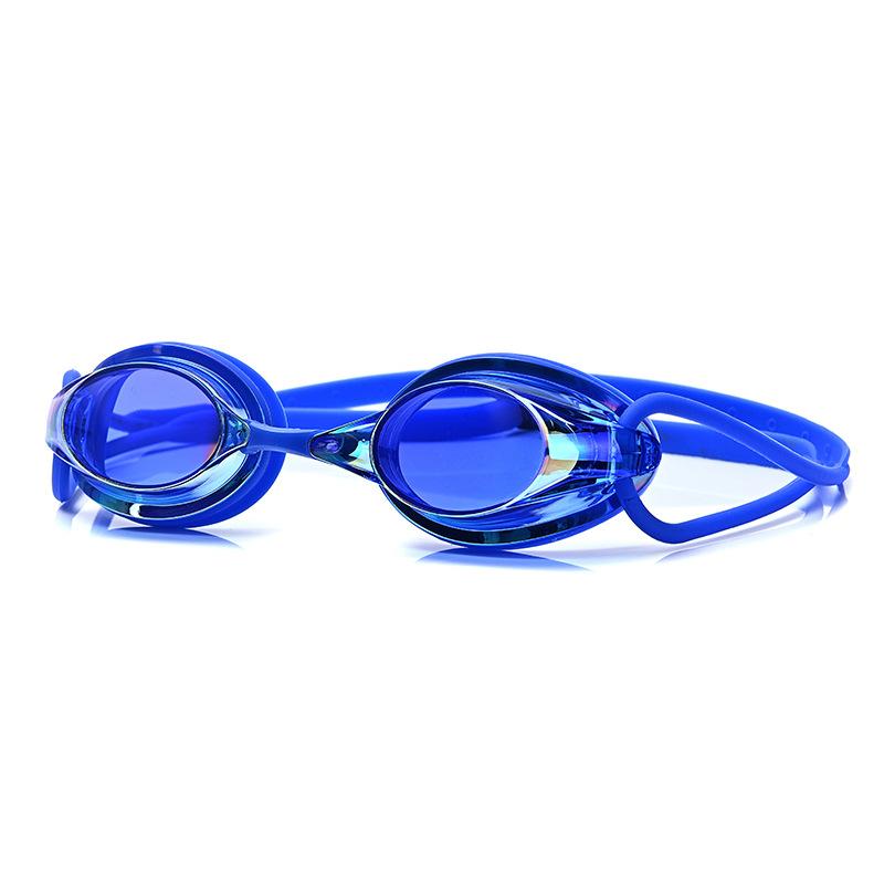 Schwimmbrille für Erwachsene für Damen und Herren, Antibeschlag-Silikonbrille, wasserdichte Schwimmausrüstung, Flache Schwimmbrille