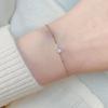 925 Sterling Silver Mini Diamond Bracelet - Women's Japanese & Korean Style, Fashionable, Stackable, & Versatile Hand Jewelry