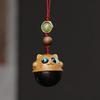 Green Sandalwood Cat Pendant Charm Necklace & Key Bag Accessory