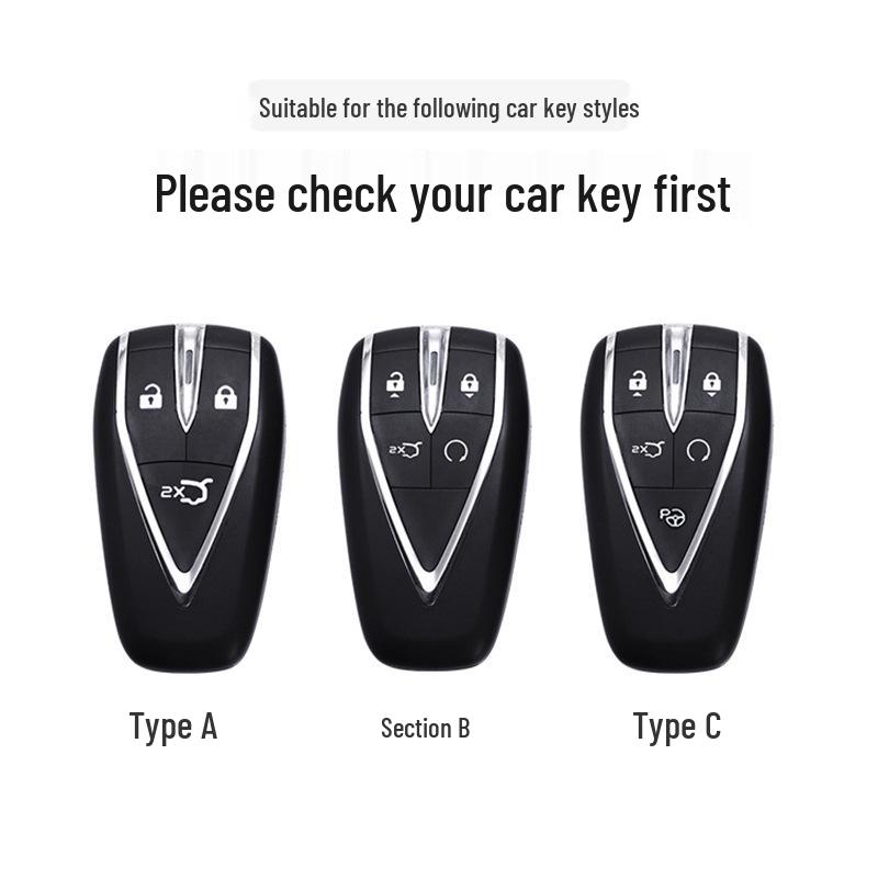 Changan CS75Plus/CS55Plus, Yidong, Oshan X5/Z6 Car Key Cover (Black)
