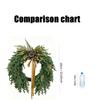 60CM Artificial Christmas Wreath with Pine Cones Bells and Decorative Bow for Door Wall Fireplace Hanging Seasonal Home Decoration