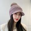 Hat Women's Winter Fleece Knitted Hat Cold-proof and Warm Ear Protector Cap Fashion Thickened Wool Hat