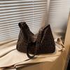Versatile Soft Textile Women's Shoulder Bag Large Capacity Adjustable Strap Leopard Print Bag Crossbody Bag