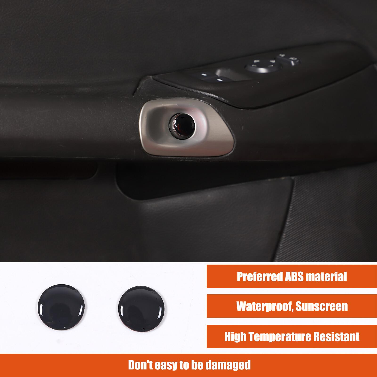 Glossy Piano Black Door Switch Button trim Sticker for Corvette C6 2005-2013
