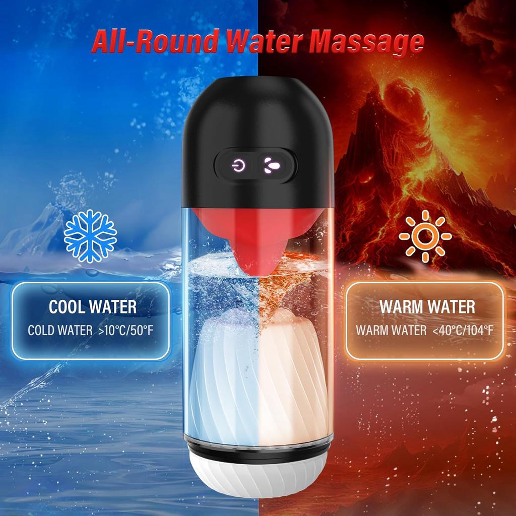 APP Male Vibrator Penis Pump with 9 Vibrating Tongue Licking Pocket Pussy Stroker Trainer Pump Adult Sex Toys for Men Adult
