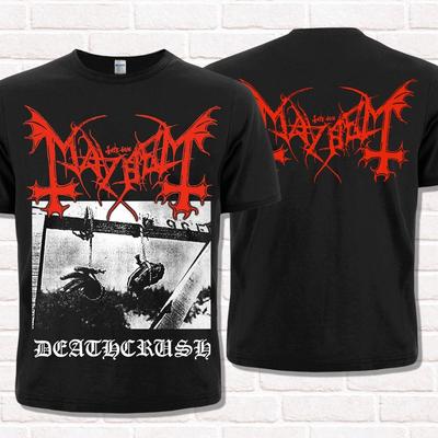 Mayhem Black T-Shirt Deathcrush (1987). True Norwegian Black Metal