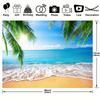 Tropical beach Palm tree party photo background, Hawaiian Aloha birthday banner decoration