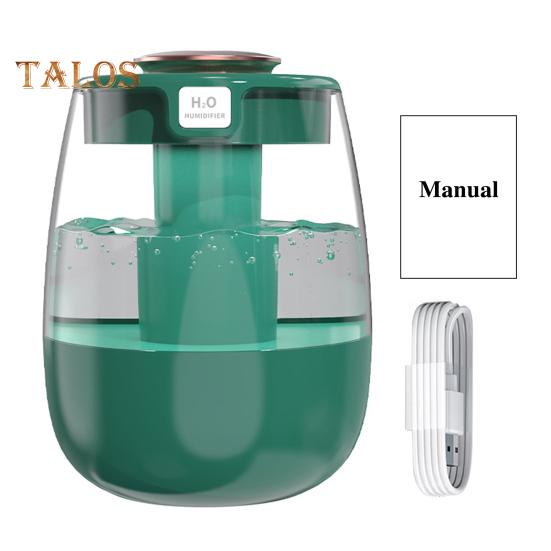 

Увлажнитель воздуха с подсветкой, индикацией влажности, большой емкостью, 3 режимами, USB-увлажнитель, два порта распыления, тихий, для дома, офиса, спальни, эфирное масло зелёный