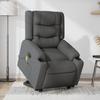 Vidaxl Poltrona Elevatória Massageadora, Elétrica, Reclinável, Cinza Escuro