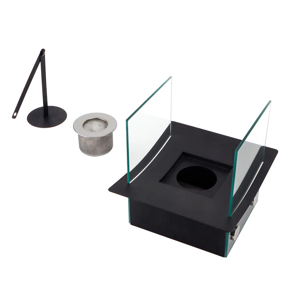 Small Portable Garden Fireplace Mini Ethanol Tabletop Fireplace Enjoy Gathering Time (EU US Stock)
